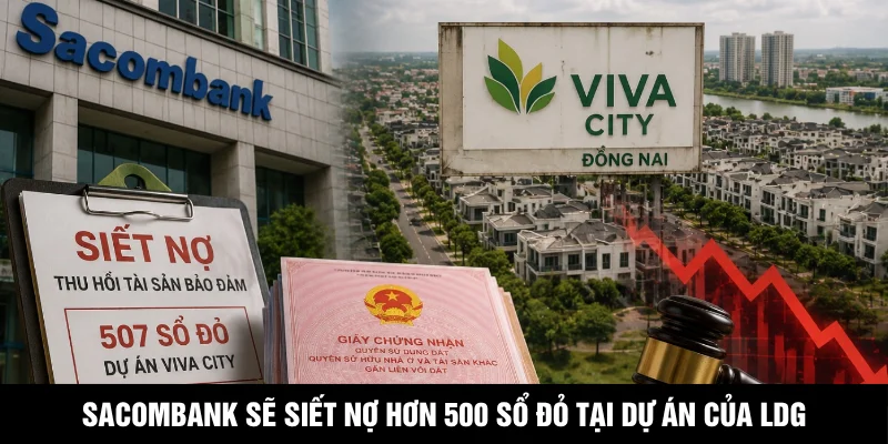 Sacombank Sẽ Siết Nợ Hơn 500 Sổ Đỏ Tại Dự Án Của LDG