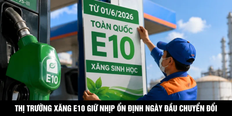 Thị Trường Xăng E10 Giữ Nhịp Ổn Định Ngày Đầu Chuyển Đổi